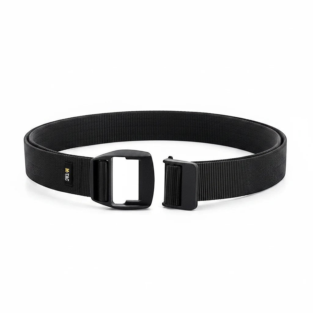 Cinturón táctico negro M-Tac Berg Buckle de nylon resistente con hebilla WOOJIN de Time to EDC - Store