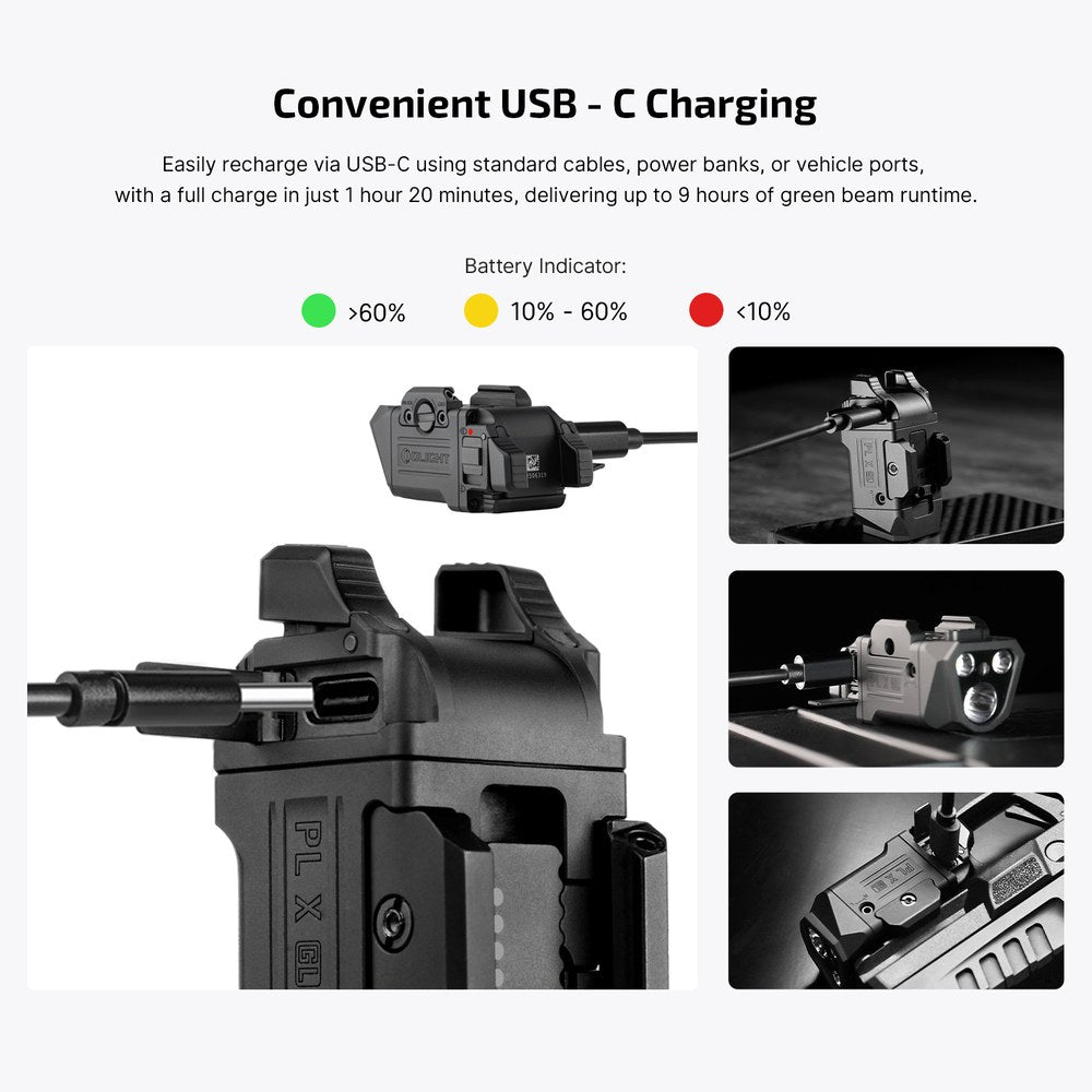 טעינת USB-C בפנס Olight PL X GL