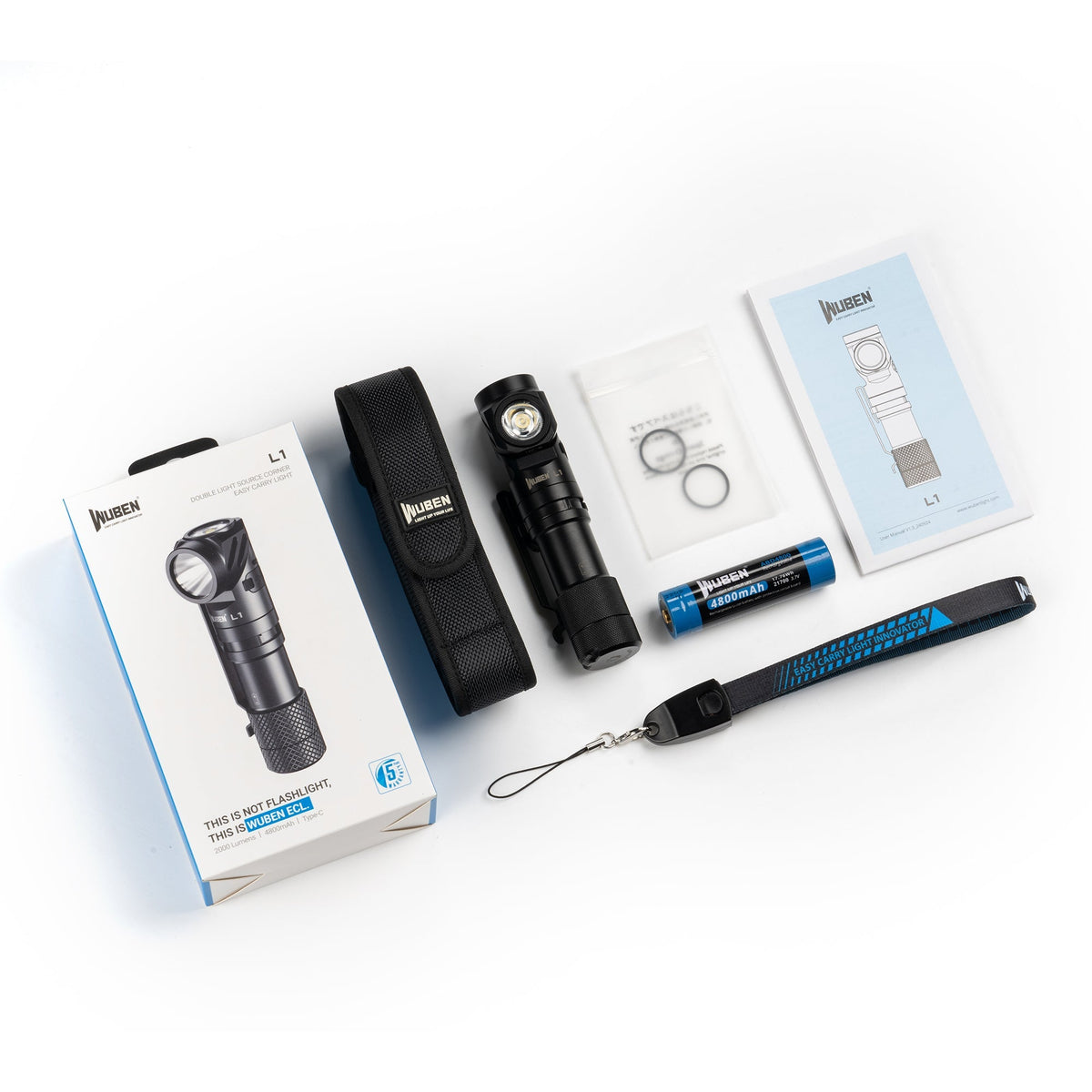 פנס EDC מקצועי WUBEN L1 בצבע שחור – תמונה 9