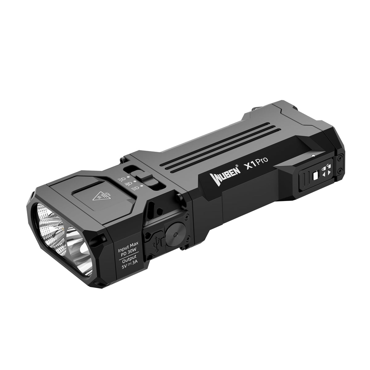 פנס יד חזק WUBEN X1 Pro בצבע שחור – תמונה 1